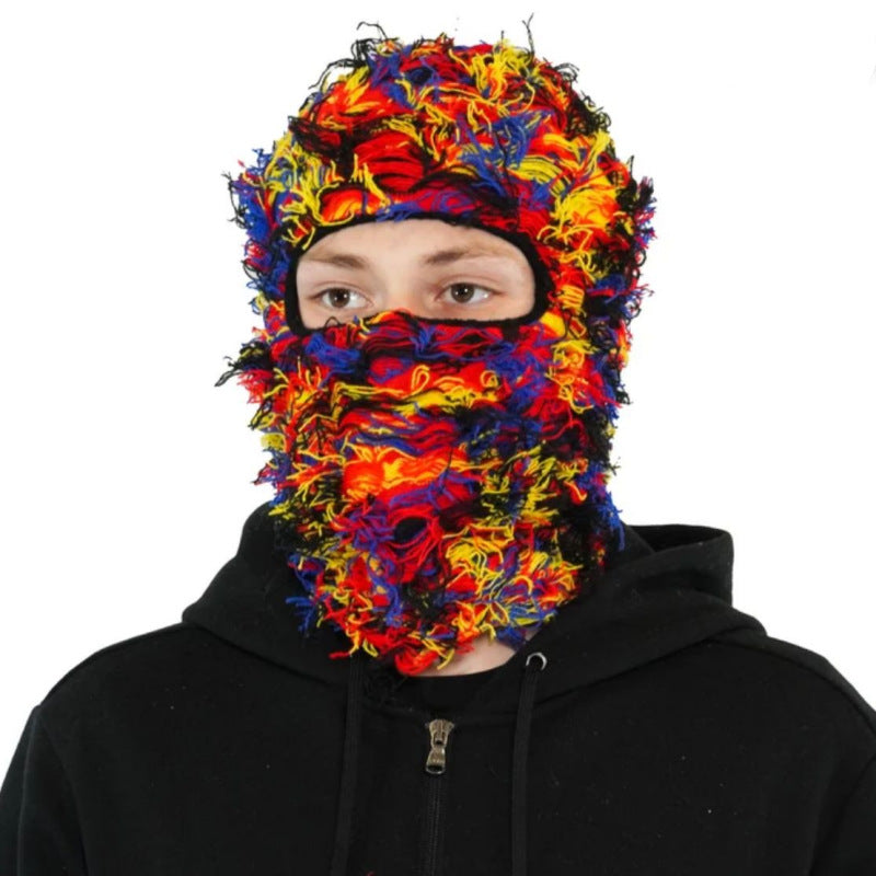 Balaclava Men's And Women's Knitted Camouflage Headgear Personality Fashion Wool Hat