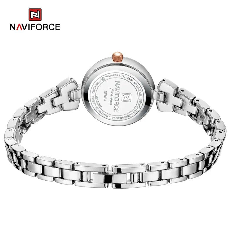 NAVIFORCE 2023 New Simple Watch for Women Casual Ladies Zinc Alloy Band High Quality Female Quartz Wristwatch Relogio Feminino